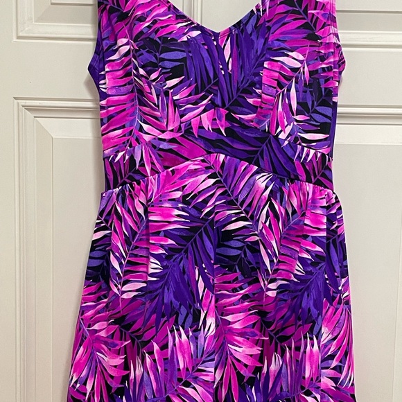 New pinks and multicolored swim dress, size 18. Tags and hygiene strip attached. - Picture 3 of 3